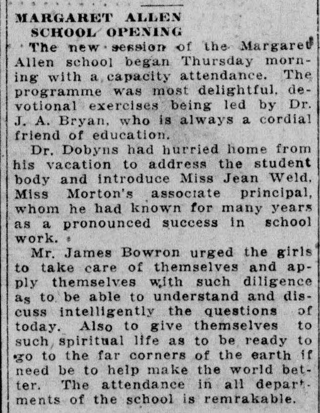Margaret Allen School Opening